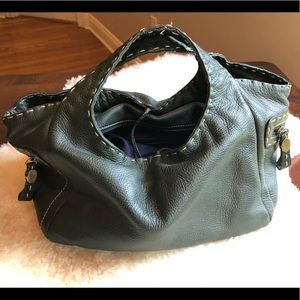 Donald Pliner green leather purse